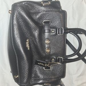 Coach Black Pebbled Leather Satchel